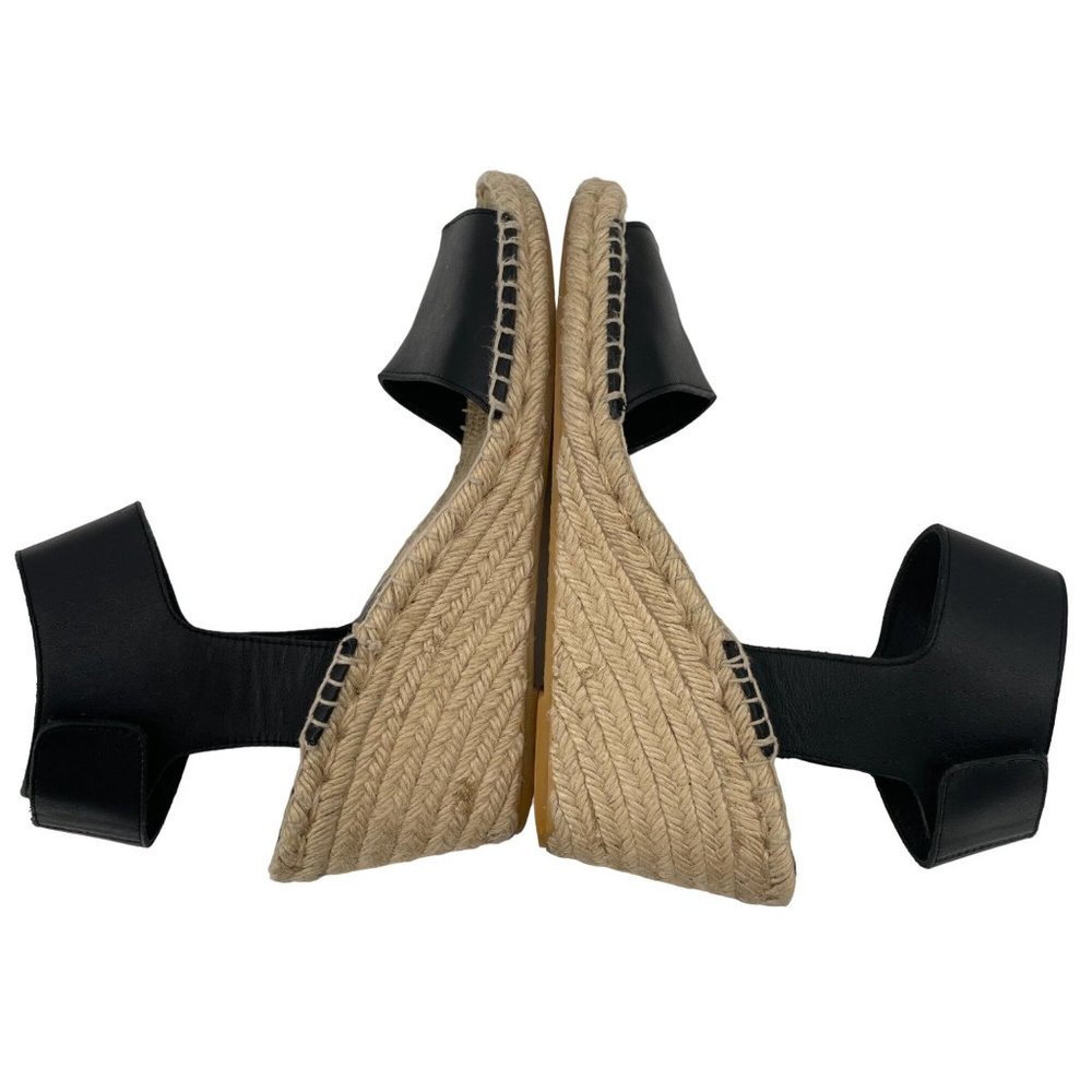 Vince Size 9 Sophie Espadrille Wedge Leather Sandals 3" Heels Women's Open Toe - Picture 3 of 7